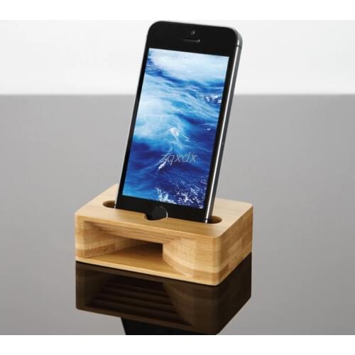 Phone Sound Amplifier Universal Bamboo Mobile Phone Holder Stand Cellphone Wood Loudspeaker Holder Whosale&Dropship