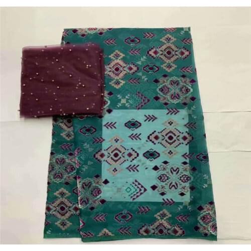 High Quality African Printed Velvet Fabric 5+2 Yards For Ladies To Wear Soft And Comfortable Printed Velvet Silk Fabric!LXFN1232