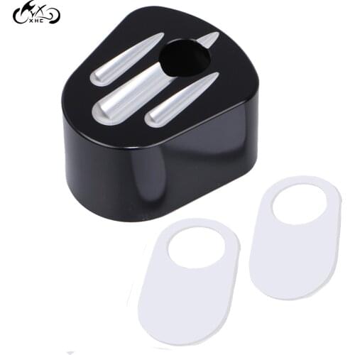 Billet CNC Aluminum Motor Cut Ignition Switch Lock Cover Caps Scooter For Harley Road Electra Glide FLT FLHT FLTR 1993-2006