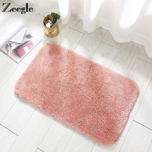 Zeegle Living Room Carpet Bedroom Rug Anti-slip Soft Modern Carpet Fluff Kids Room Rug Absoebent Foot Mat Bedside Carpet Mat