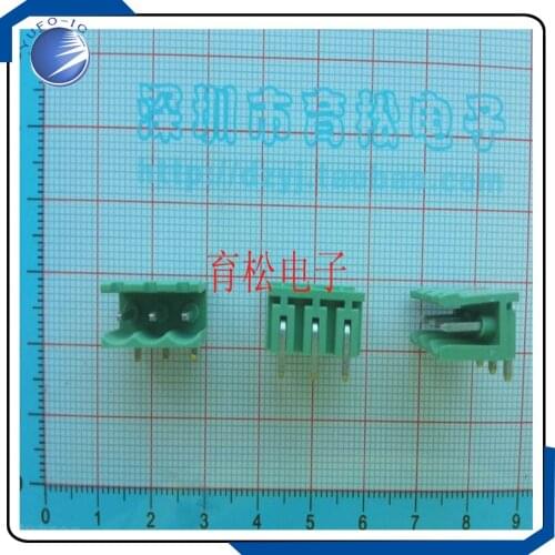 10PCS/LOT The curved needle socket 2EDGK 5.08 3P 300V10A connector plug type connection terminal 10