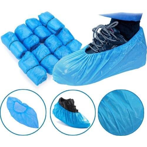 100-1000 PCS PE Shoe Cover Blue Disposable Convenient And Comfortable Model House High Quality Shoe Covers