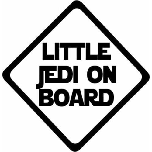 11.6*12CM Little Jedi BABY ON BOARD Car Styling Warning Decal Personalized Creative Stickers