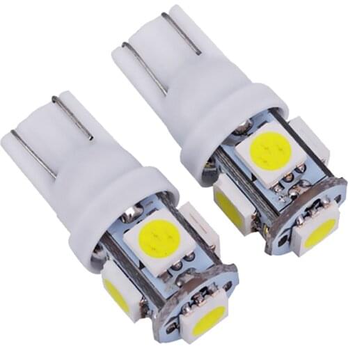 4x T10 W5W LED Signal Bulb Car Interior reading light 12V Auto turn door side trunk License Plate Lamps White Red 5W5 Yellow