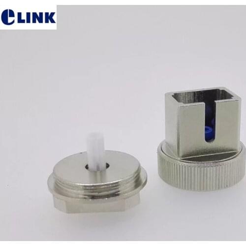 5pcs fiber optic power meter SC connector adapter M16 M16 M16 include ceramic sleeve and receptacle free Shipping ELINK