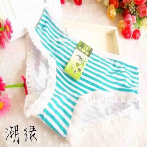 5Pcs Lady Lingerie Wholesale Cheap panties Stripe Underwear Women Plus Size Panties Girl Briefs