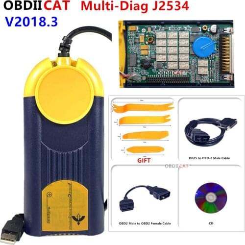 Multidiag j2534 V2018.3 V2016.1multilanguage Auto actia Multidiag obd2 interface multidiag Auto Diagnostic Tool shipping free