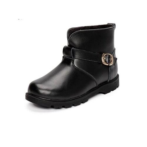 Childrens Boots Childrens Shoes Winter boys girls leather boots wholesale hot new 2018 warm plush fashion boots buckle strap