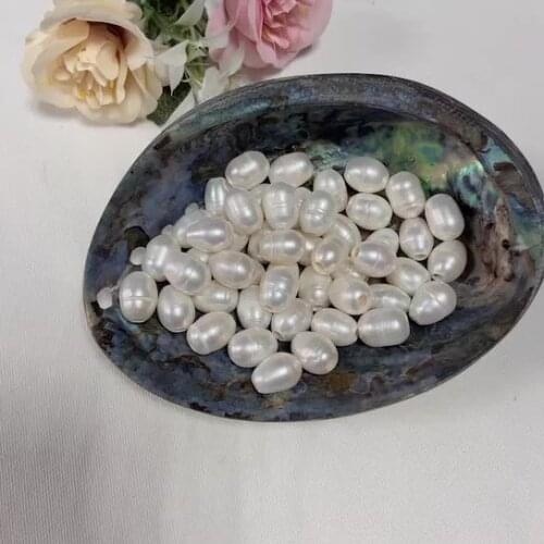 Factory Price 10-11mm Big Hole Rice Pearls Loose Beads For jewelry making