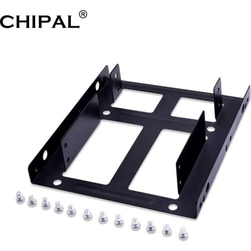 CHIPAL Dual Base bracket Hard Disk bracket for 2.5 inch SSD HDD Metal mounting adapter for PC Hard Disk enclosure