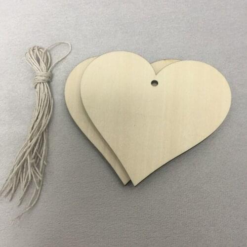 Wooden Hearts Laser Cut Wood 3" Heart Shapes Baltic Birch Wood Slice Crafts