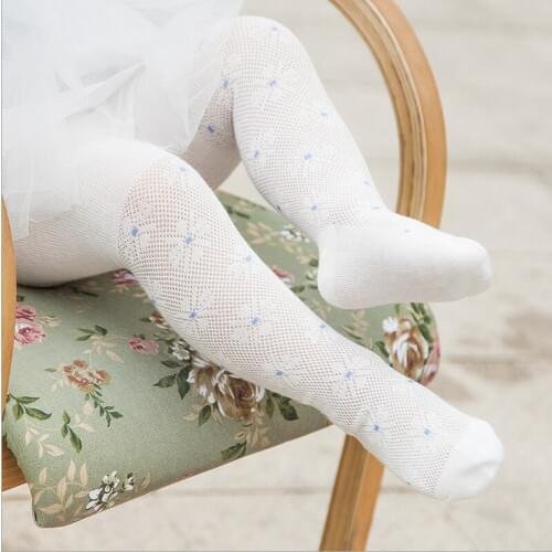 Baby Tights Cotton Stocking Girls Bebe Newborn Toddler Dancing Flower Pantyhose Kids Spring Summer Mesh Tight 0-6T high quality