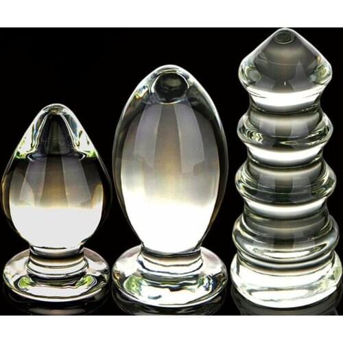 3 Size Optional Crystal Glass Anal Sex Toys Pocket Portable Anal Massage Stimulation Butt Plug for Couple Erotic Anal Sex Toys