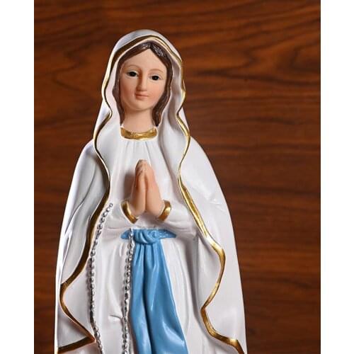 Roman Catholic Sculpture Our Lady of Lourdes Virgin Mary Statue 30cm Height