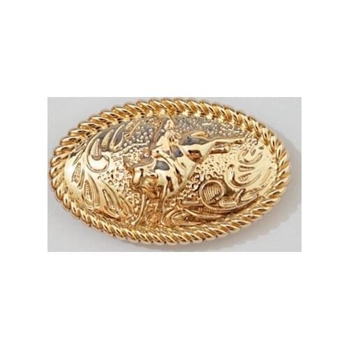 KB901) 10pc 1-1/2" Bull Rider Rope Edged Concho Saddlery Concho Gold