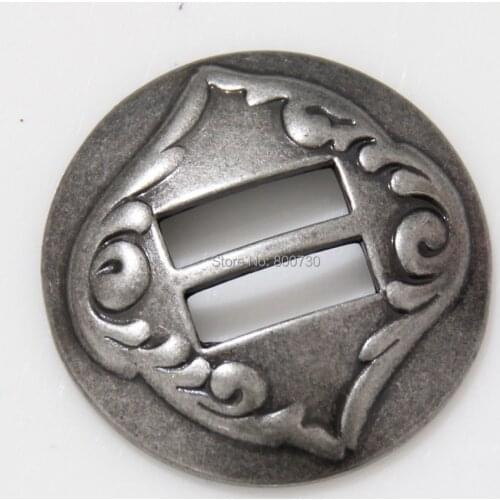 KBS03) 10pc 1-1/4'' Western Cowboy Decor Slotted Conchos Saddlery Tack Slot Concho Antique-Silver