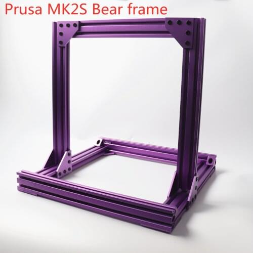 Colorful Prusa i3 MK2S/MK2.5 3d printer Bear upgrade kit 2040 extrusion anodized after cut