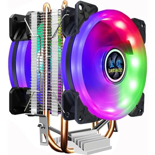 LED CPU Cooler PC Cooling 9CM fan Radiator for LGA 775 1150 1151 1155 1156 1200 1356 1366 X79 X99 AMD AM3 AM4
