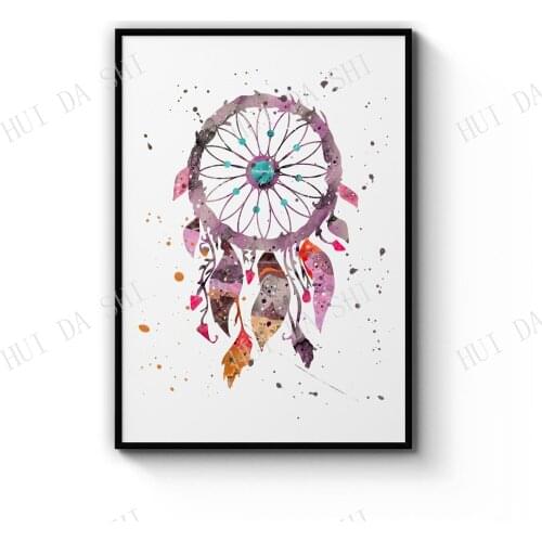 Dream Catcher Nursery Babys Bedroom Wall Art Print Poster or Canvas Artwork