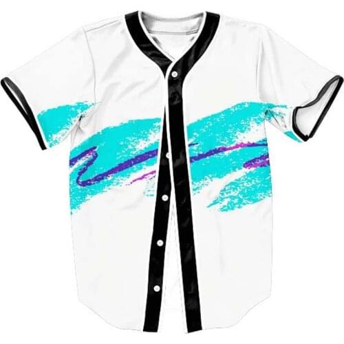 Splash Ink Print Baseball Shirt Men 2020 Brand New 3D Men T Shirts Short Sleeve Casual Baseball Jersey Harajuku Hip Hop Tops Tee