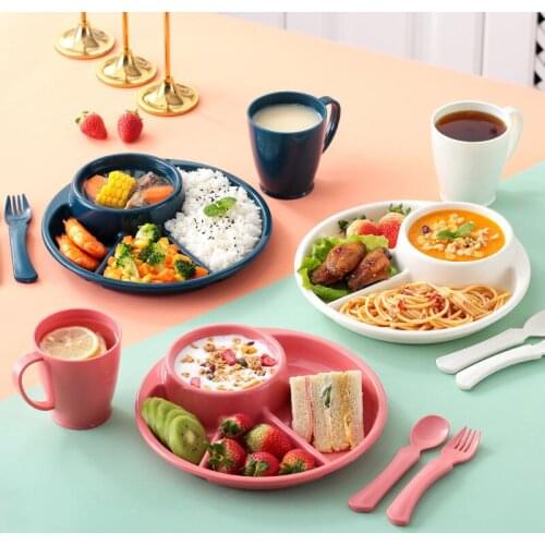 Baby Tableware Set Baby bowl+spoon+fork Feeding Food Tableware Cartoon Kids Dishes Baby Eating Dinnerware Set