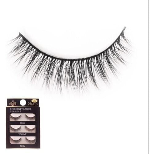 HBZGTLAD 3 Pairs 3d mink lashes makeup eyelash extension handmade fake lashes strip thick natural lash false eyelashes 3D-X20