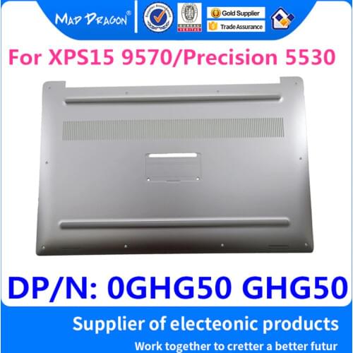 MAD DRAGON Brand Laptop NEW silver white Bottom Base Bottom Cover for Dell XPS 15 9570 / Precision 5530 M5530 DAM00 0GHG50 GHG50