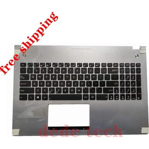 New for US Backlit Keyboard with Silver Palmrest for Asus N56 N56V N56VV N56VB N56VZ N56VJ N56VM Topcase Upper Case