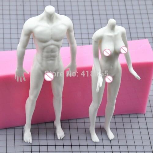 PRZY HOTSALE Mold Turning Model Body Chest Doll Food Grade Silicone Mold Male and Female Full-body Mold DIY Moulds Eco-friendly