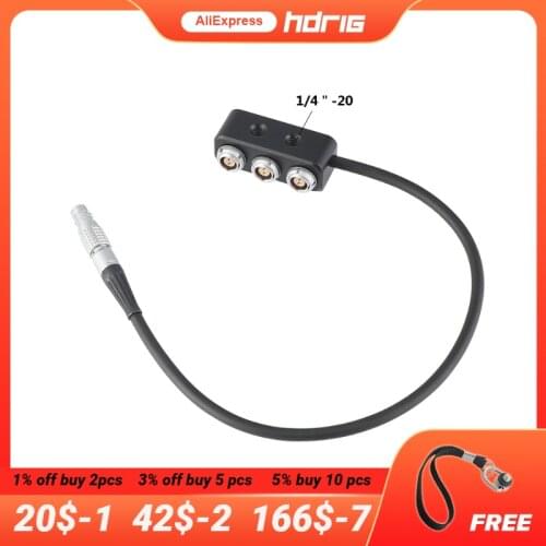 HDRiG New Arrival 1 to 3 Power Splitter (0B 2pin) With 1/4"-20 Screw Threads Holes Mount For Camera Cage Rig Camera Accessories