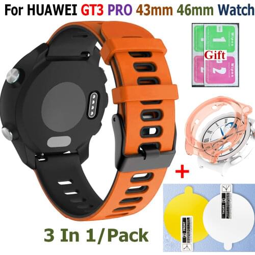 Sport Silicone 22mm watch band For Huawei watch GT 2 46mm strap smartwatch Replacement wristband For Huawei watch GT2 Bracelet
