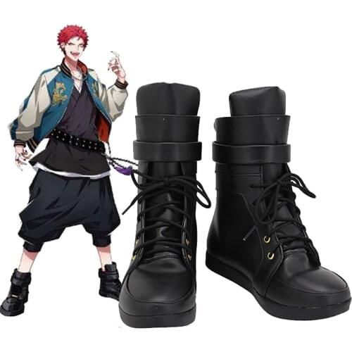 DRB Evil Monk Shoes Cosplay Division Rap Battle Kuko Harai Cosplay Boots Black Shoes Custom Made