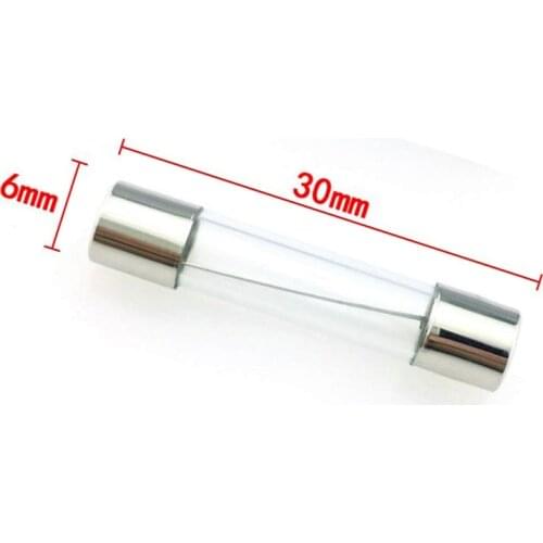 10PCS 6x30mm Glass Fuse Tube Fuse 6*30mm 250V 0.5A 1A 2A 3A 4A 5A 6A 8A 10A 12A 15A 20A 25A 30A Fast Fusing High Quality Fuse