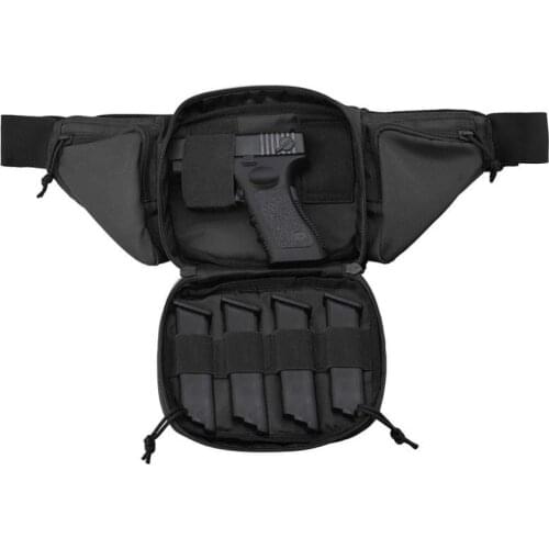Tactical Gun Bag Outdoor Running Waist Bag Magazine Storage Bag Mobile Phone Debris Carry Messenger Bag Hidden Pistol Bag