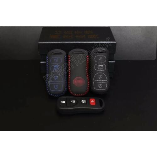 Only Red car key case leather hand sewing leather DIY for NISSAN SYLPHY XTRAIL QASHQAI TIIDA LIVINA