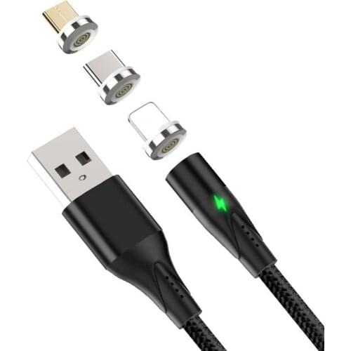 Tutew 3A Magnetic Cable Type C Cable Micro USB Fast Charging Cord Magnet Quick Charger Mobile Phone USB C Cables LED Data Wire