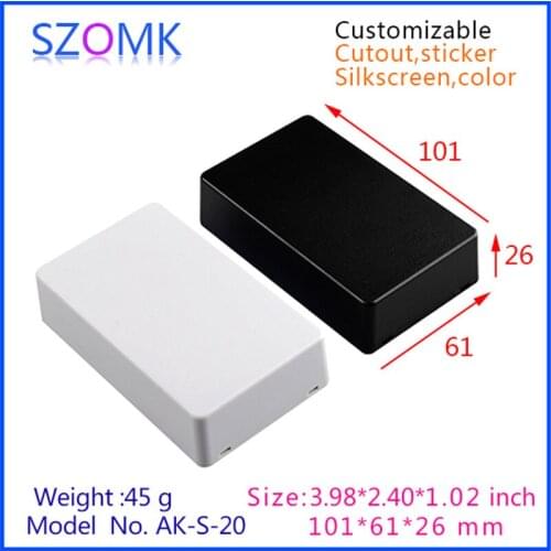 10 pcs) 101*61*26mm szomk quality abs material electronics plastic instrument project box small enclosure for GPS tracker