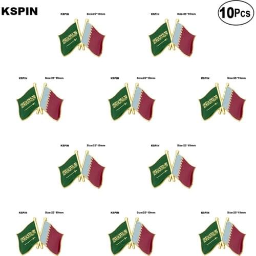 Saudi Arabia Friendship Flag Lapel Pin Flag badge Brooch Pins Badges 10Pcs a Lot