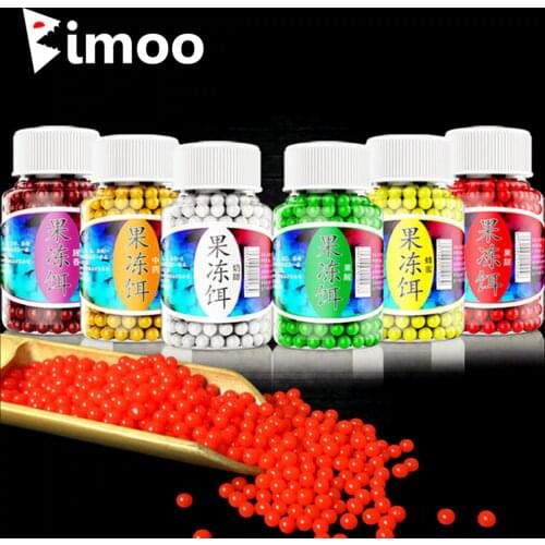 1 Bottle 65g 300pcs New Jelly Bait Beads Bean Egg Boilies Carp Fishing Bait Saltwater Makerel Sabiki Lures Fishing Tackle