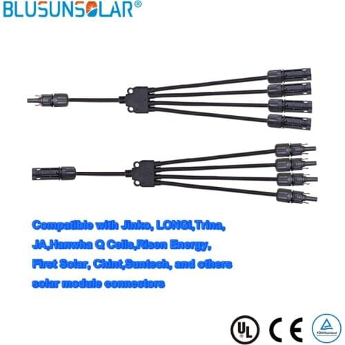 1 Pairs 1500V I[P68 Solar 1 in 4 Y Branch Solar Cable Connector PV Y Type Connector Solar Used for Solar Power System