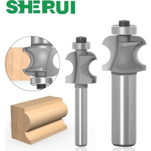 1PC 6mm 1/4Shank Door Lip Finger Grip w/ 3/8" Radius Router Bit Trimming Wood Milling Cutter for Woodwork Cutter Power Tools