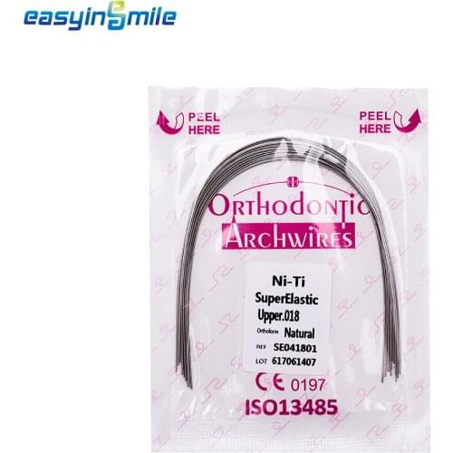 10Wires Dental Lab Orthodontic Super Elastic NITI ArchWires Teeth Wire Round For Dentist Office EASYINSMILE