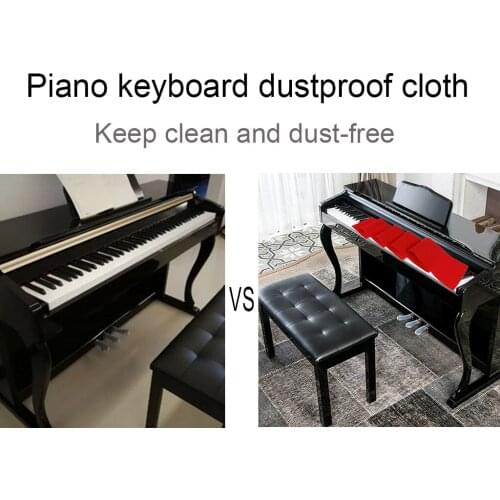 128 x 15cm Durable Wool Piano Keyboard Dust Cover Key Cover Cloth Soft Keyboard Dust Cover for All 88 Key Piano Felt Accessories