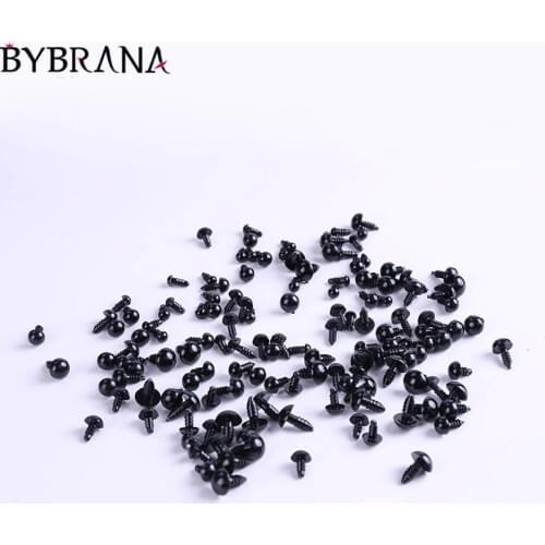 142pcs 6-14mm Black Plastic Amigurumi Eyes Eyes Safety For Teddy Bear Plush Toys Snap Puppet Animal Dolls Craft Eyes For Toys