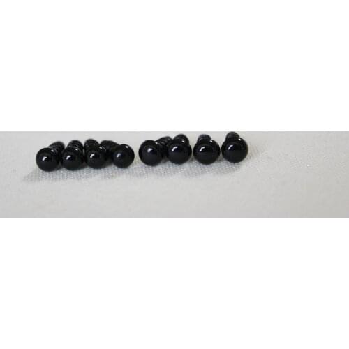200pcs 4.5mm 5mm tiny high quality bright full black safety toy eyes with washer for diy plush doll findings