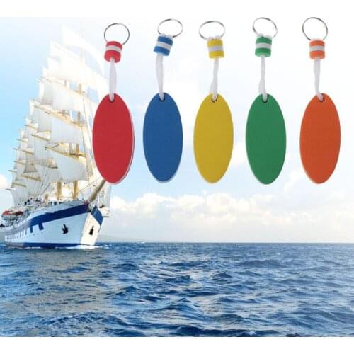 5 Colors Foam Floating Keychain Oval Shape Foam Floater Key Ring for Boating Fishing Surfing Sailing Outdoor Sports