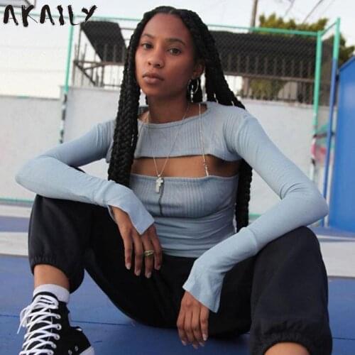 Женские полосатые футболки Akaily China At AliExpress