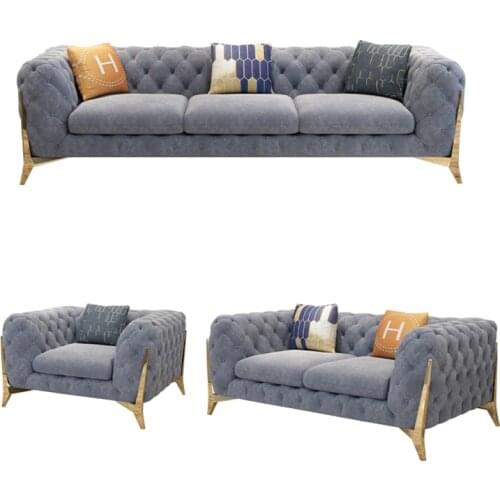 Velvet hanf linen hemp fabric sectional sofas Living Room Sofa set multifunctional alon couch puff asiento muebles de sala cana