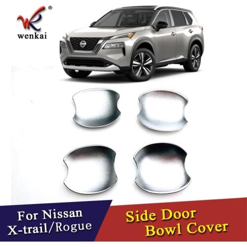 Side Door Handle Bowl Cover Trim For Nissan Rogue X-trail 2021 2022 Car Accesories