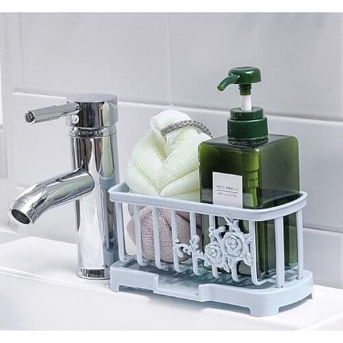 Household Kitchen Storage Rack Sponge Storage Box Towel Holder Soap Tray Dish Sink Drainer Organizers For Bathroom Kitchen